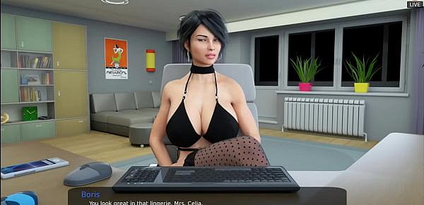  21 - Milfy City - v0.6e - Part 21 -  Sexy teacher  has multiple orgasm on skype (dubbing)